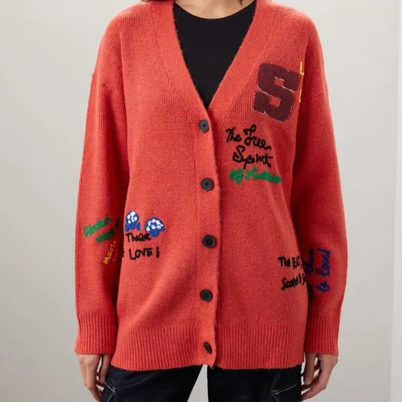 Scotch & Soda Varsity Embroidered Cardigan, L - Picture 2 of 13